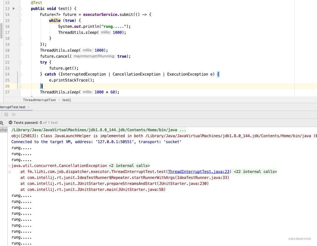 Interrupt mechanism in Java