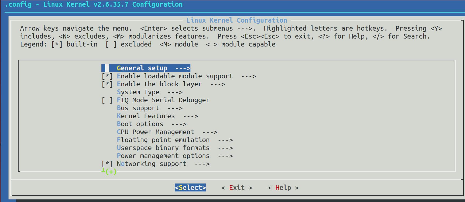 Konfiguriere Unix wie Kernel-Cross-Compile